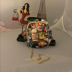 Multicolored Vogue the clippings mini bag